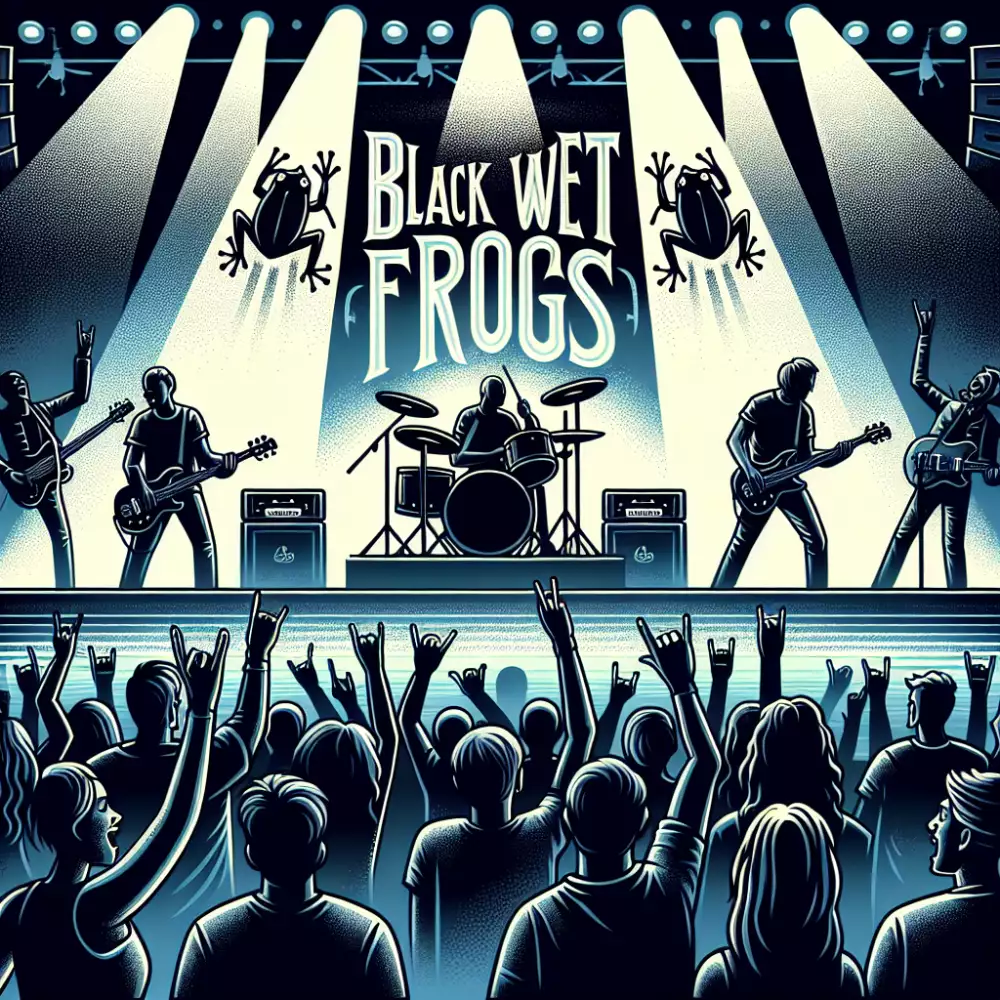 černý kočky mokrý žáby koncert