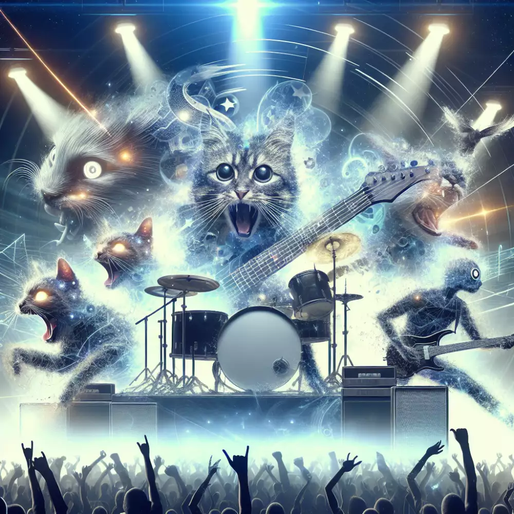 černý kočky mokrý žáby koncert