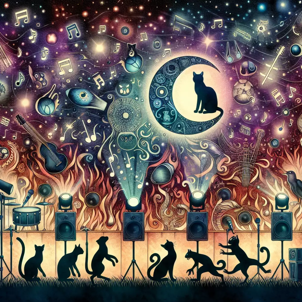 černý kočky mokrý žáby koncert